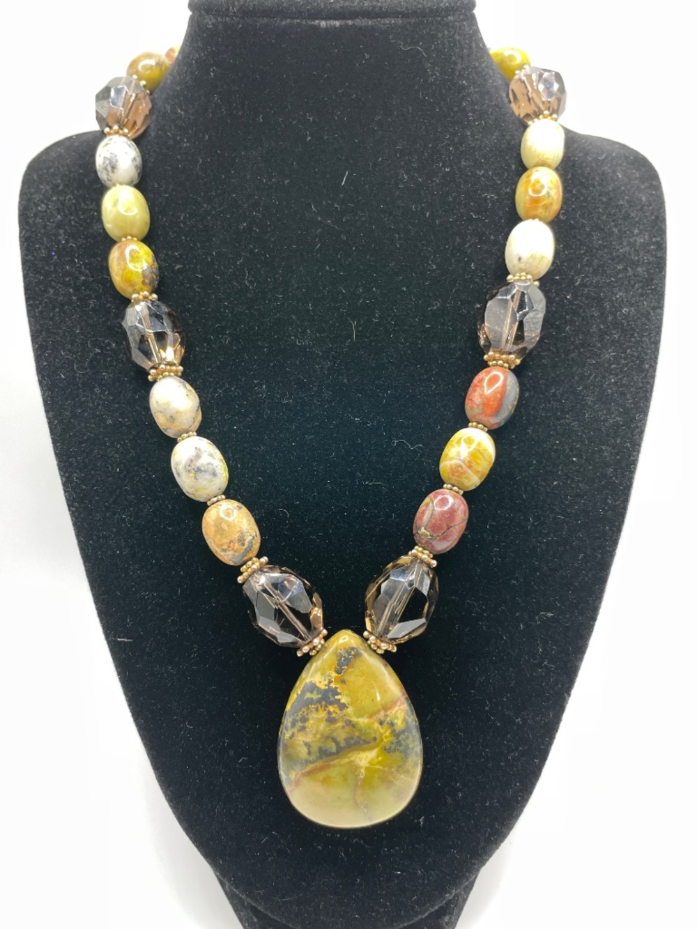 Paige Wallace for Marushka Ocean Jasper Teardrop Pendant Necklace